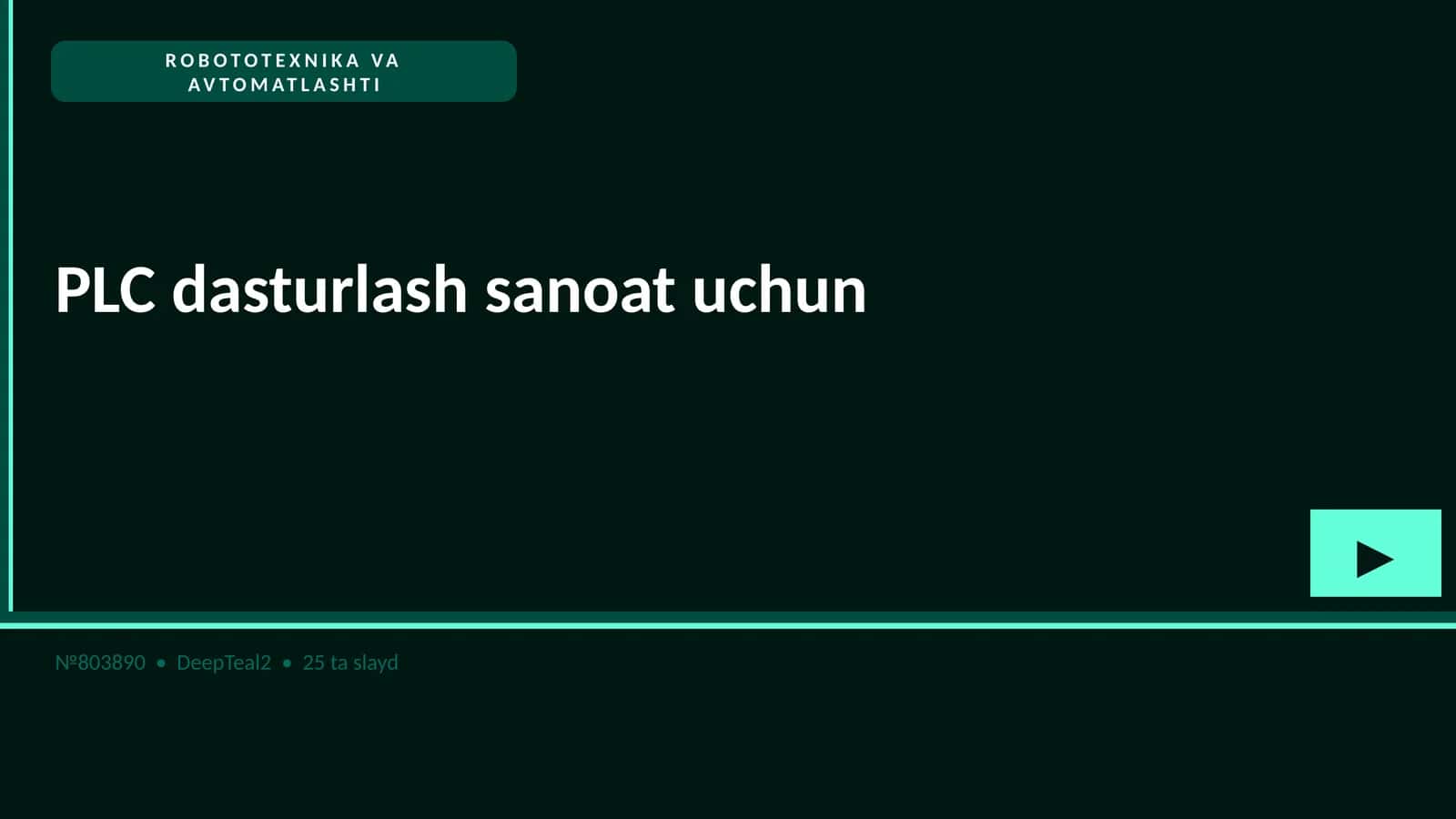 PLC dasturlash sanoat uchun