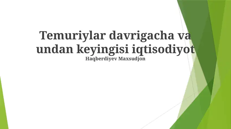Hunarmandchilik Temuriylar davrida