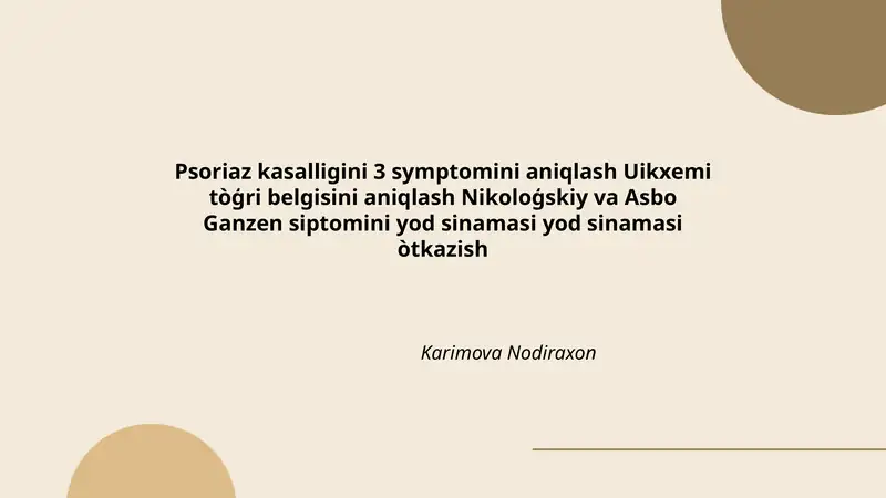 Psoriaz kasalligi