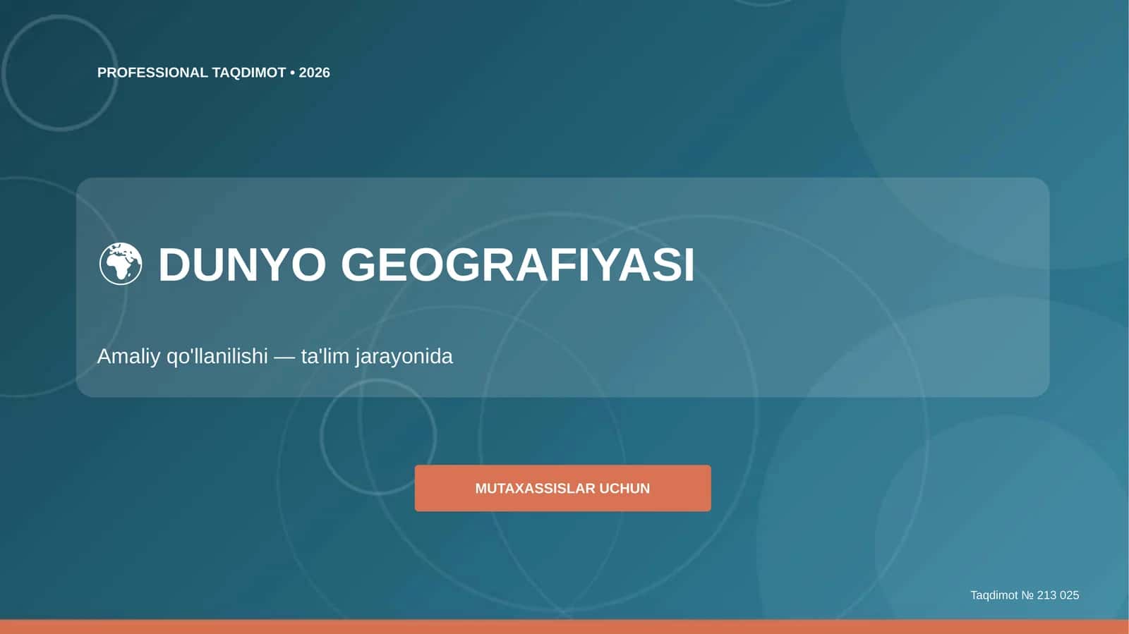 DUNYO GEOGRAFIYASI