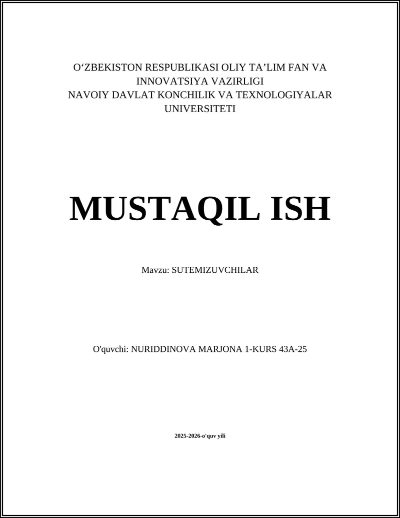 SUTEMIZUVCHILAR