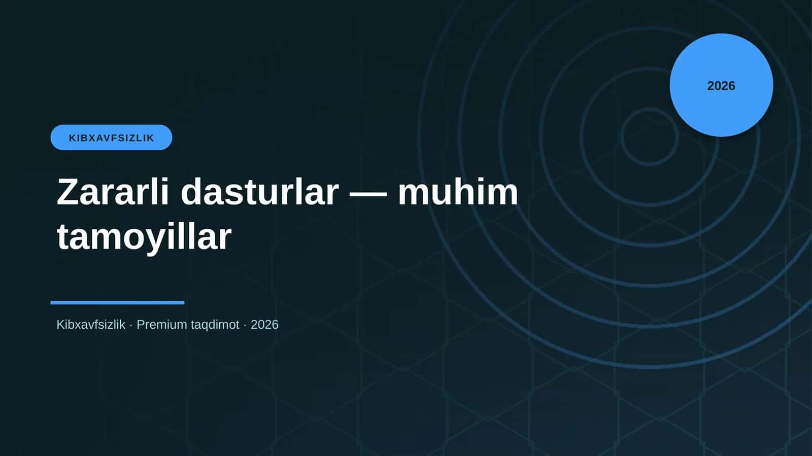 Zararli dasturlar — muhim tamoyillar