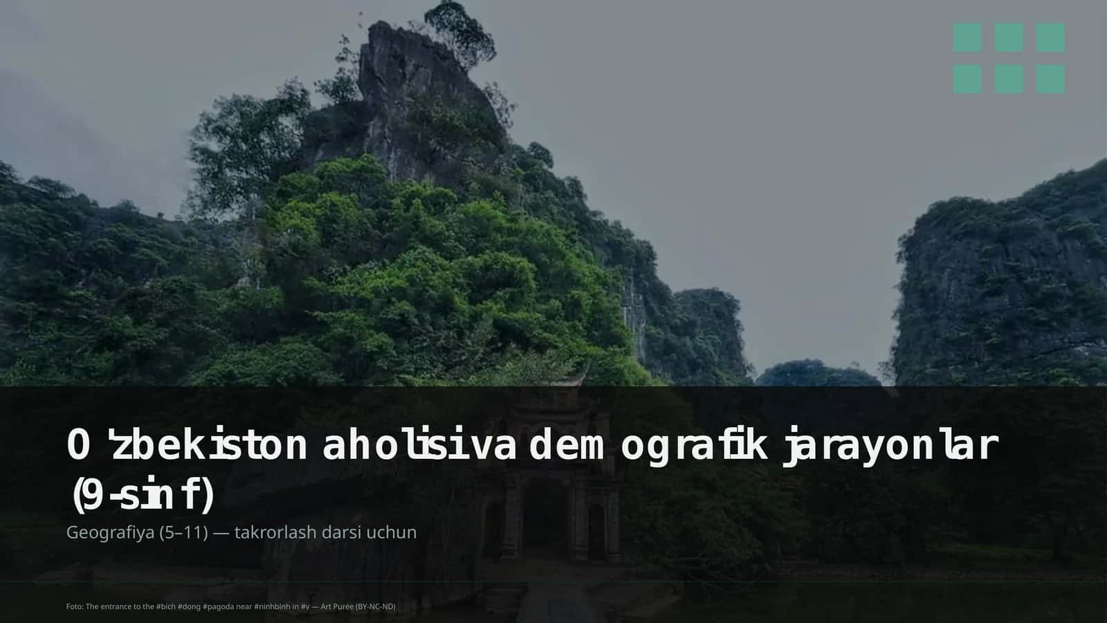 O'zbekiston aholisi va demografik jarayonlar (9-sinf)