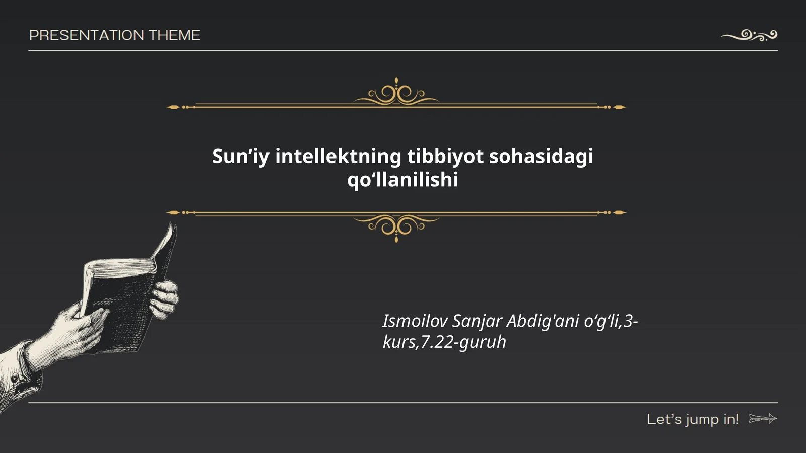Sun’iy intellektning tibbiyot sohasidagi qo‘llanilishi