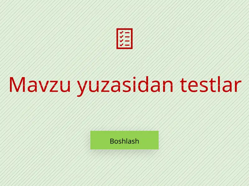 Ochiq dars uchun viktorina