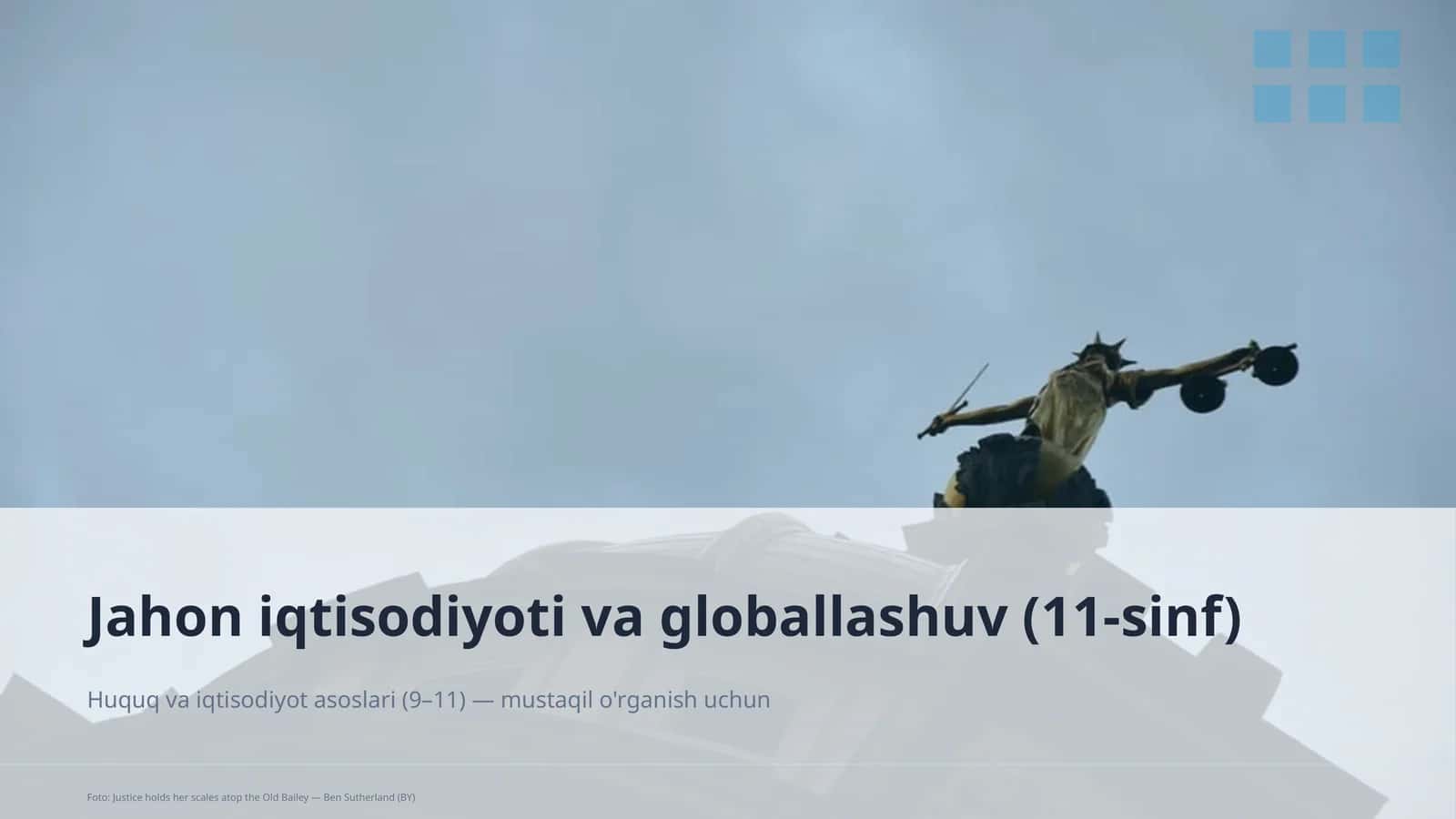 Jahon iqtisodiyoti va globallashuv (11-sinf)