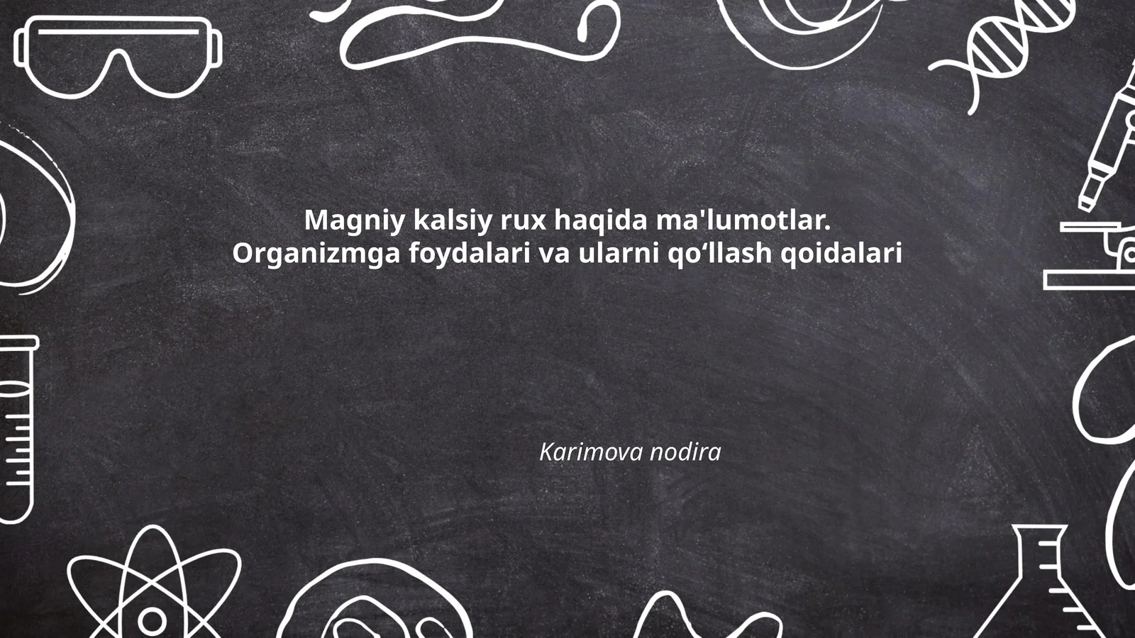 Magniy kalsiy rux haqida ma'lumotlar