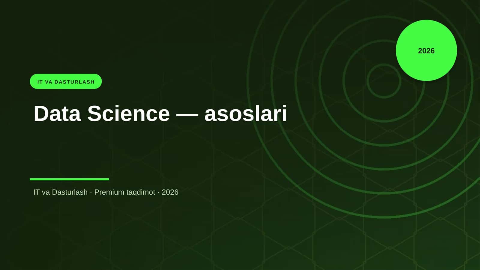 Data Science — asoslari