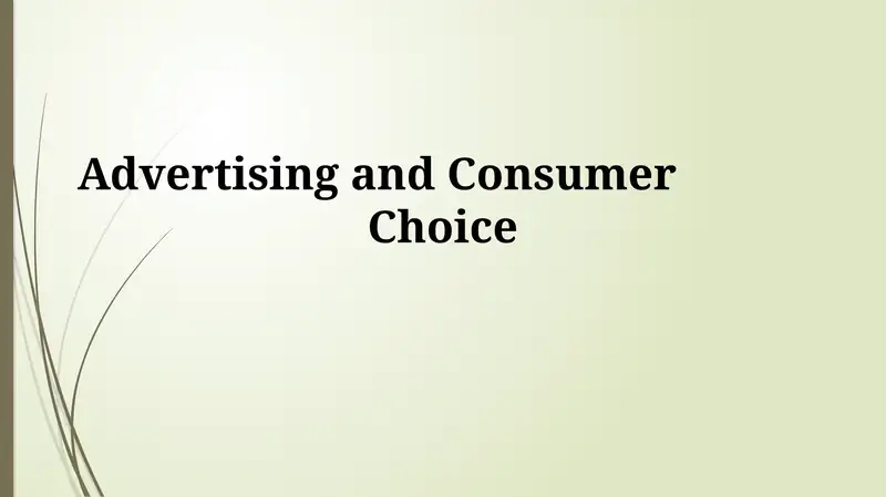 Understanding Advertising & Consumer Choice