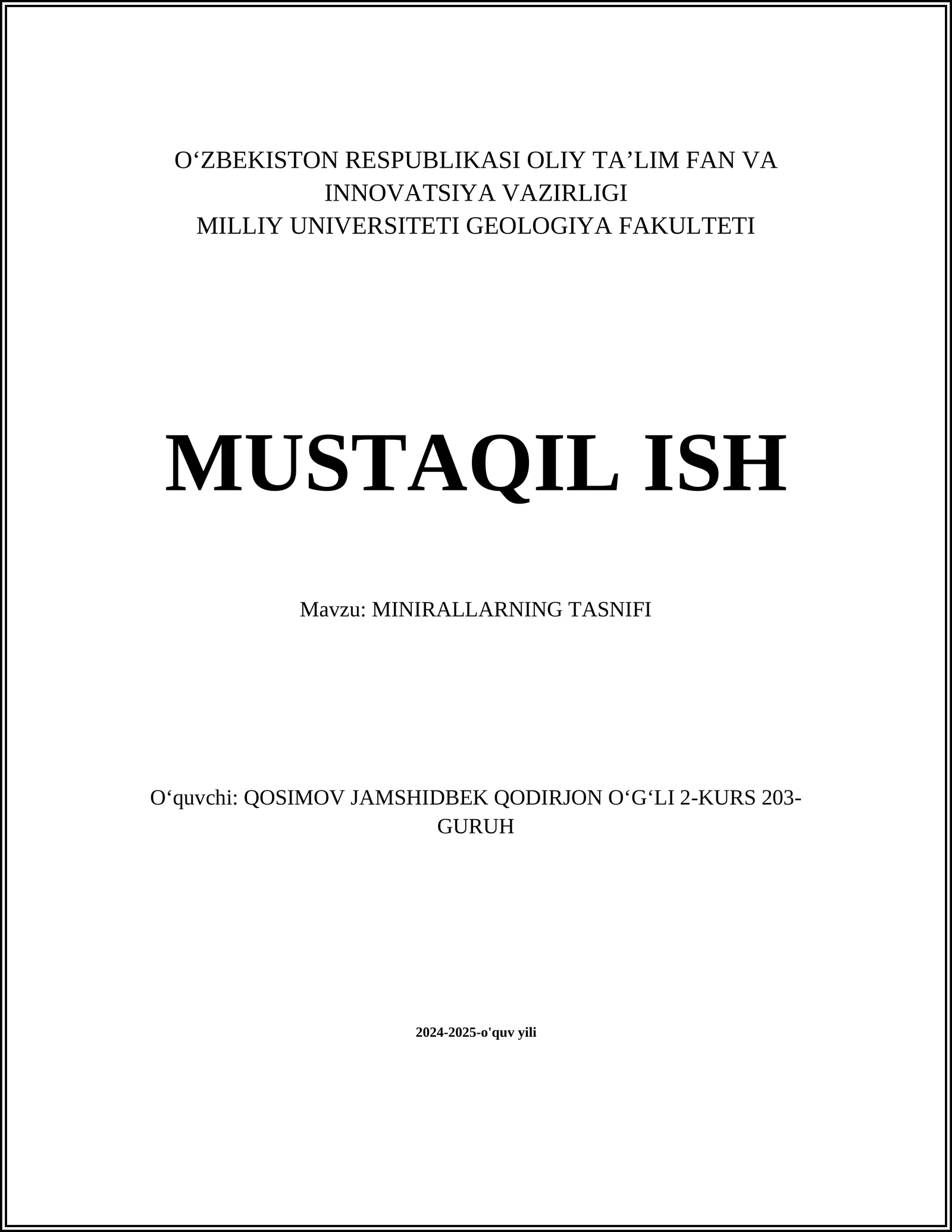 MINIRALLARNING TASNIFI