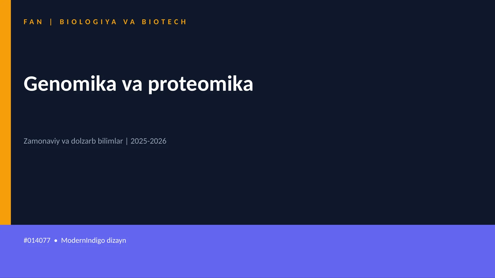 Genomika va proteomika