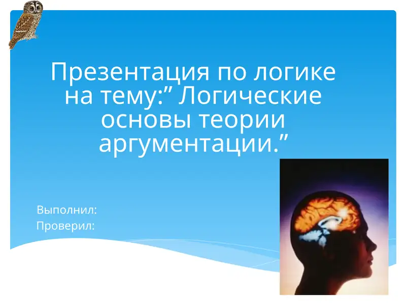 Презентация по логике