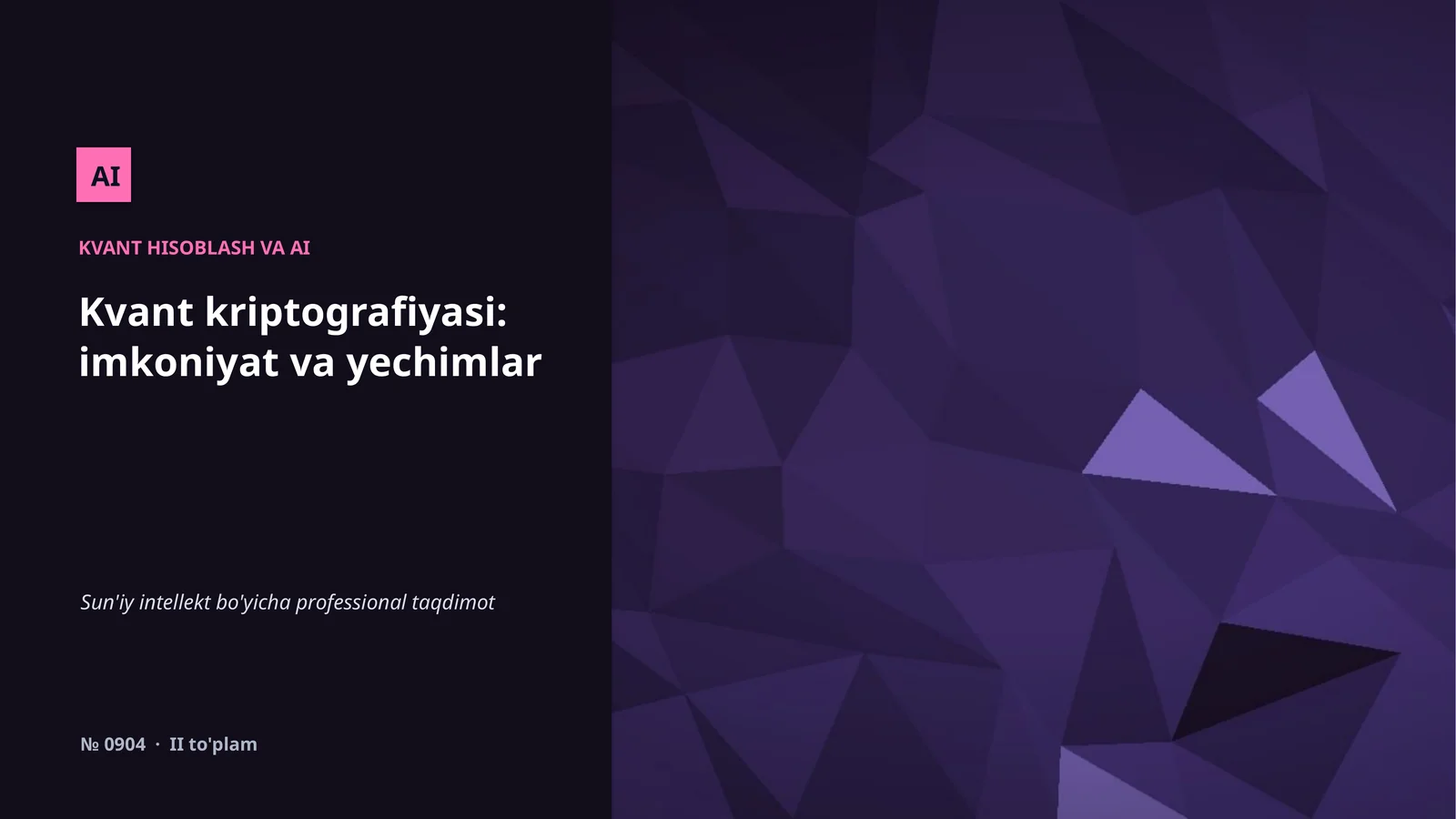 KVANT HISOBLASH VA AI