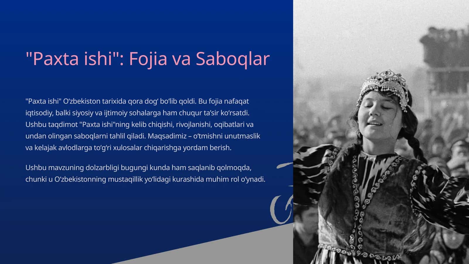 "Paxta ishi"