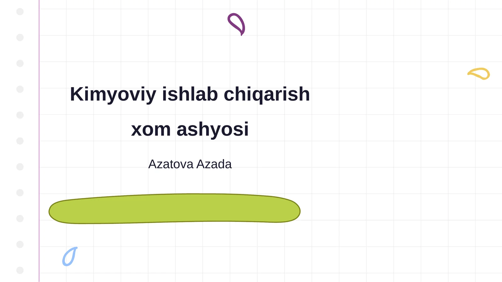 Kimyoviy ishlab chiqarish xom ashyosi