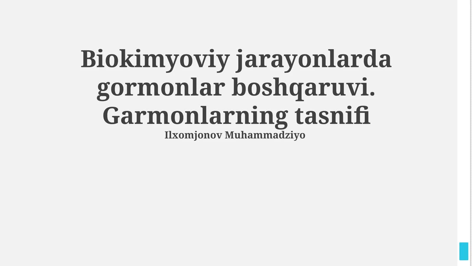 Gormonlarning Tasnifi