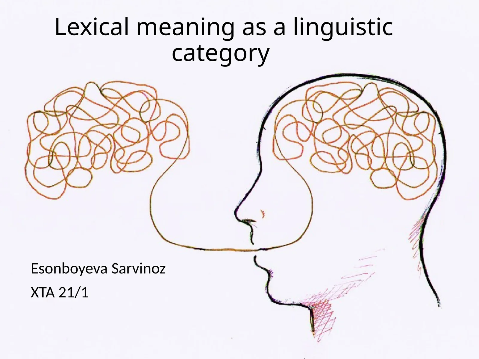 Lexical meaning as a linguistic category