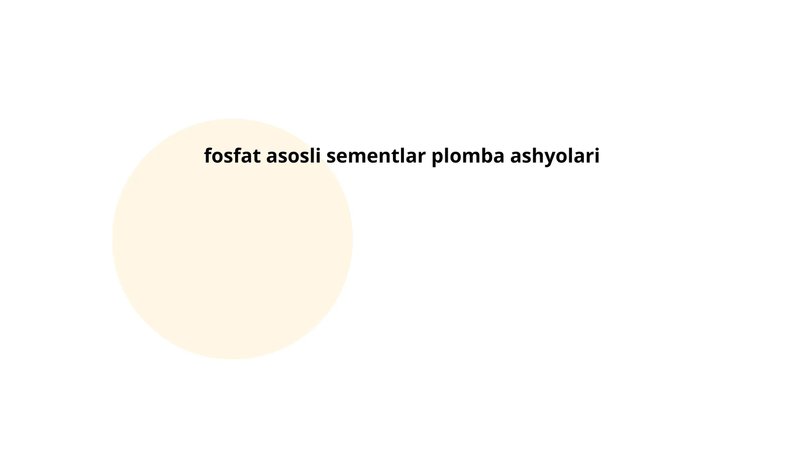 Fosfat asosli sementlar plomba ashyolari