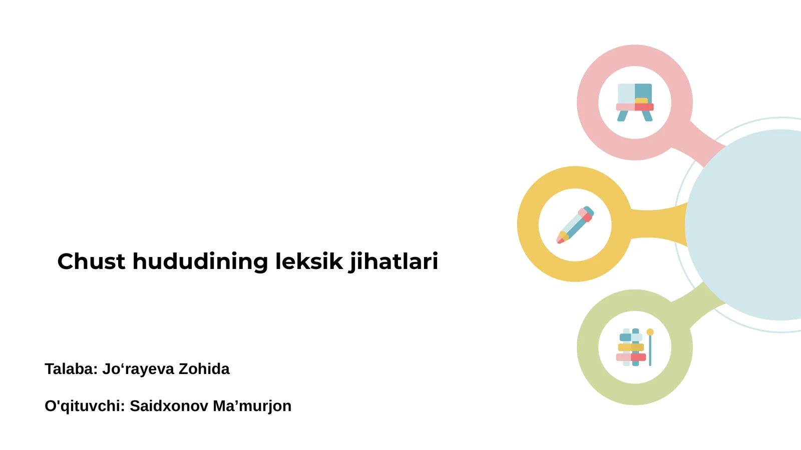 Chust hududining leksik jihatlari