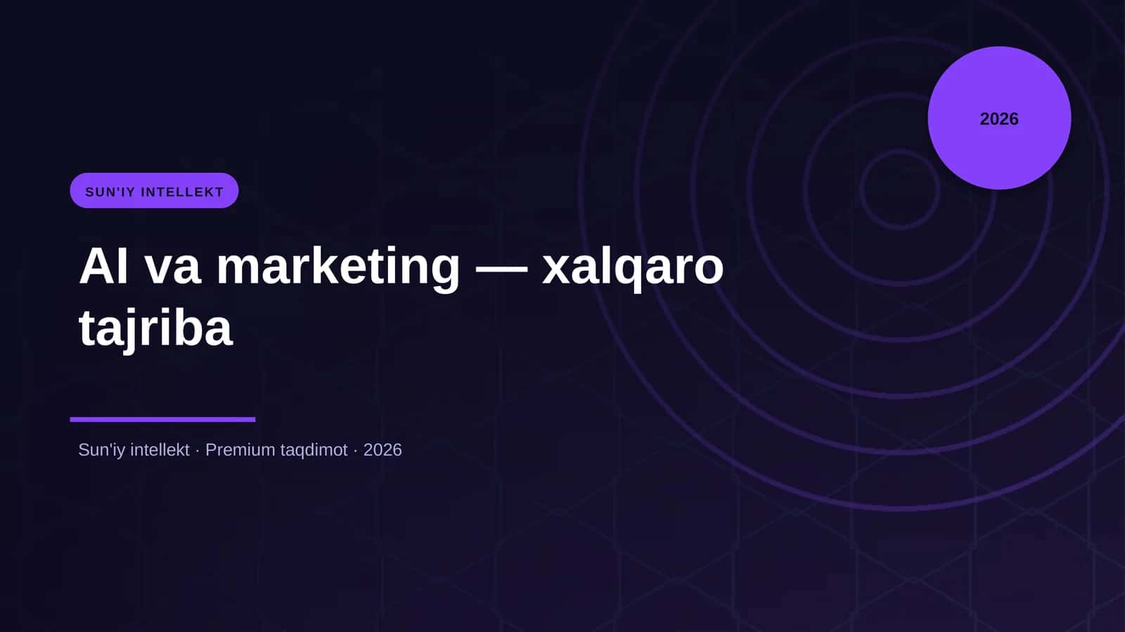 AI va marketing — xalqaro tajriba