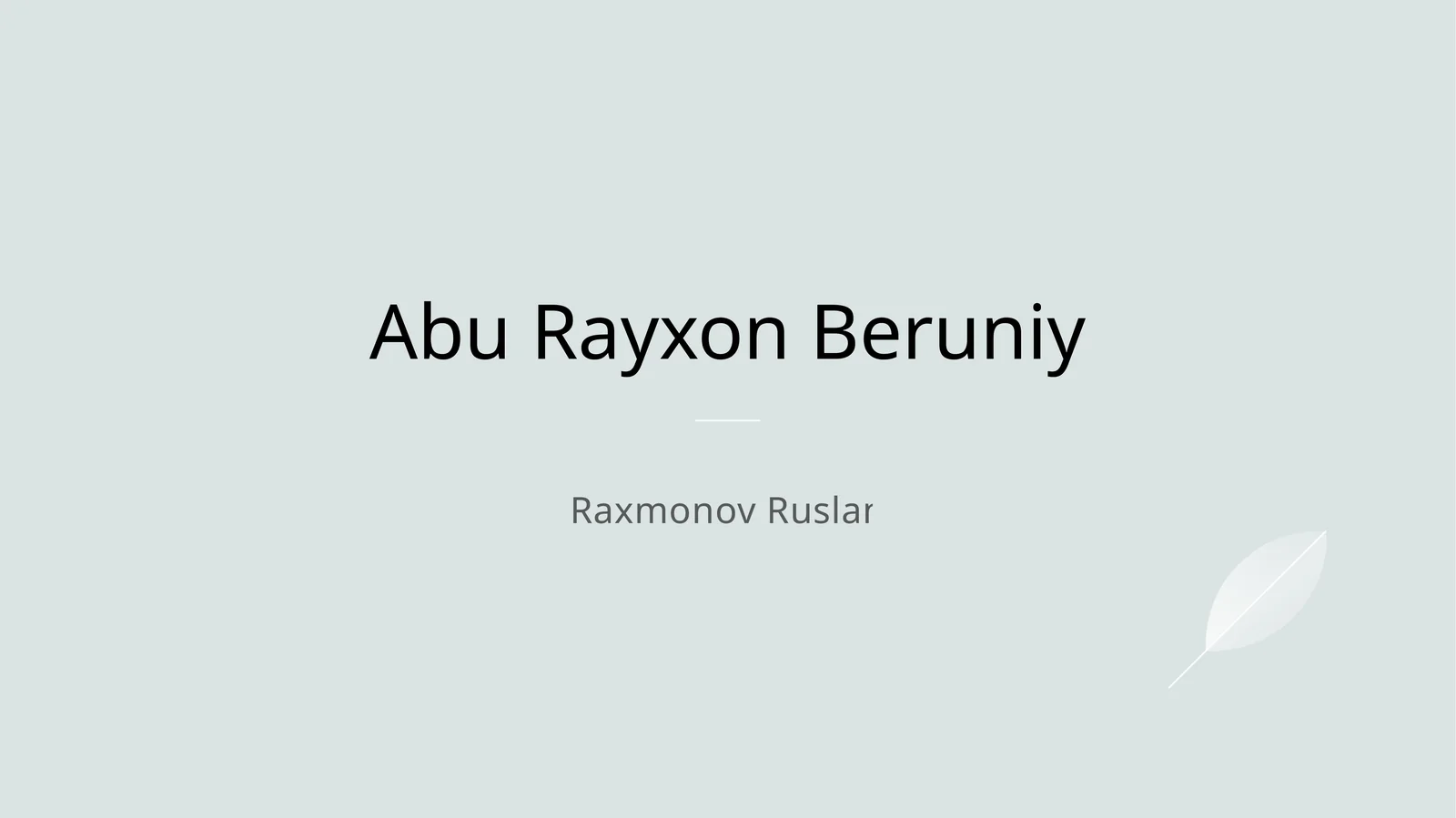 Abu Rayxon Beruniy