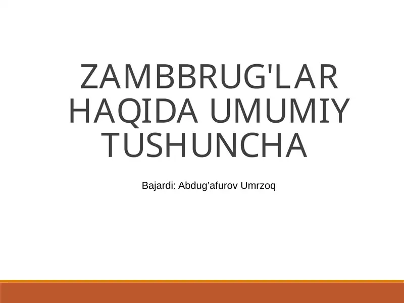 Zamburug`lar haqida umumiy tushuncha