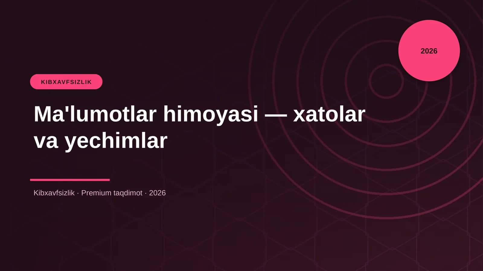 Ma'lumotlar himoyasi — xatolar va yechimlar