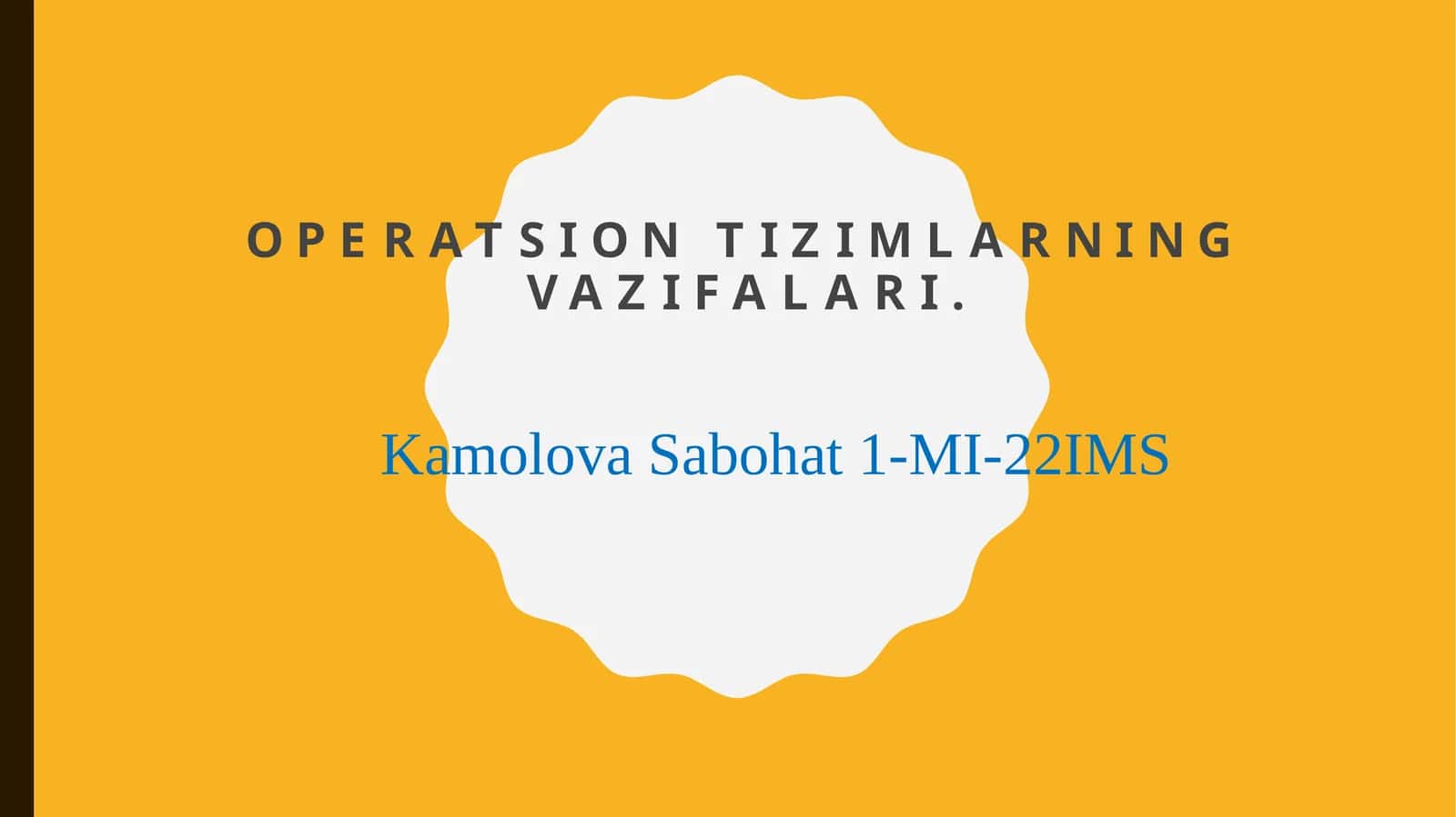 Operatsion tizimlarning vazifalari
