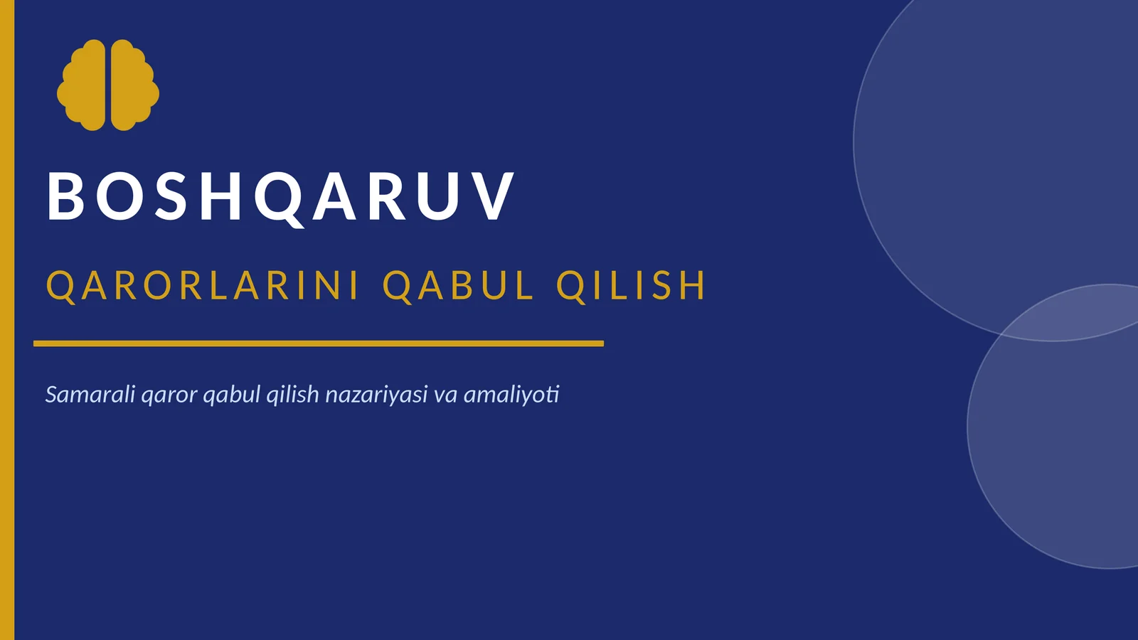 Qaror qabul qilish