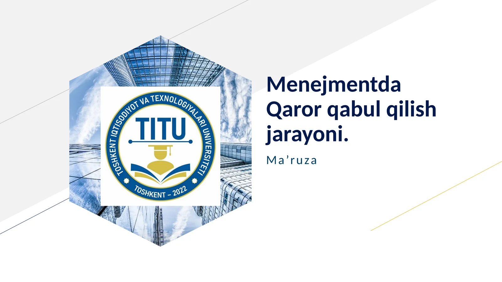Menejmentda Qaror qabul qilish jarayoni