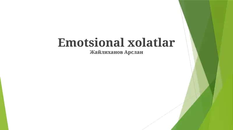 Emotsional xolatlar