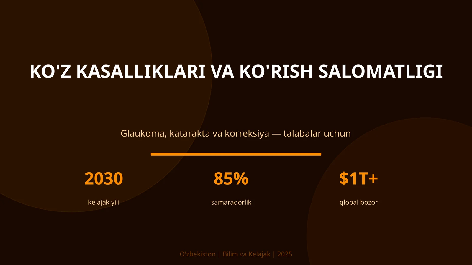 Ko'z kasalliklari va ko'rish salomatligi