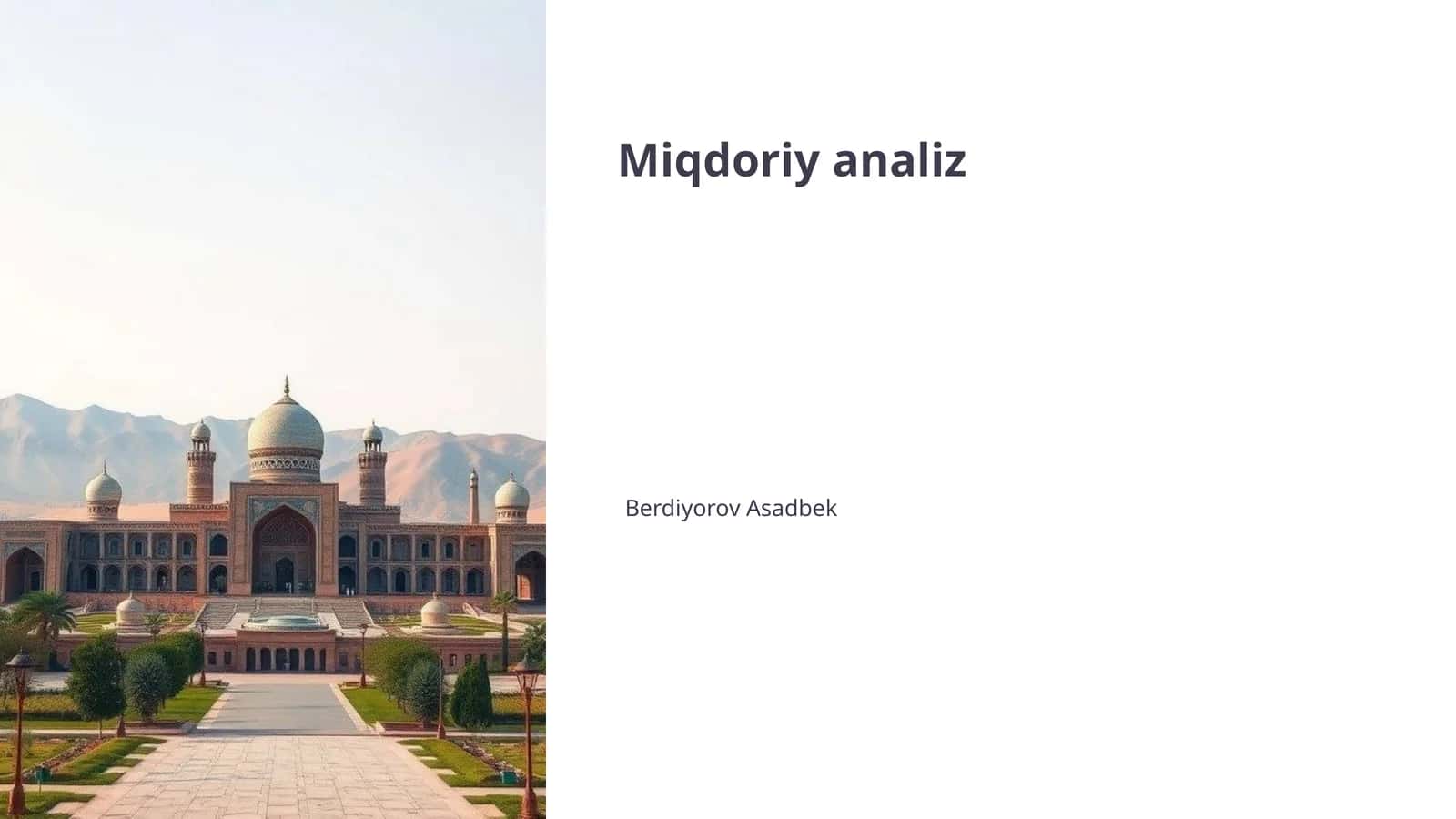 Miqdoriy analiz
