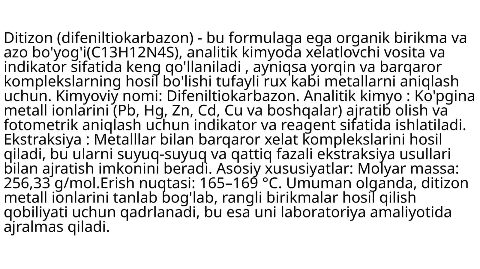 Ditizon(difeniltiokarbazon)
