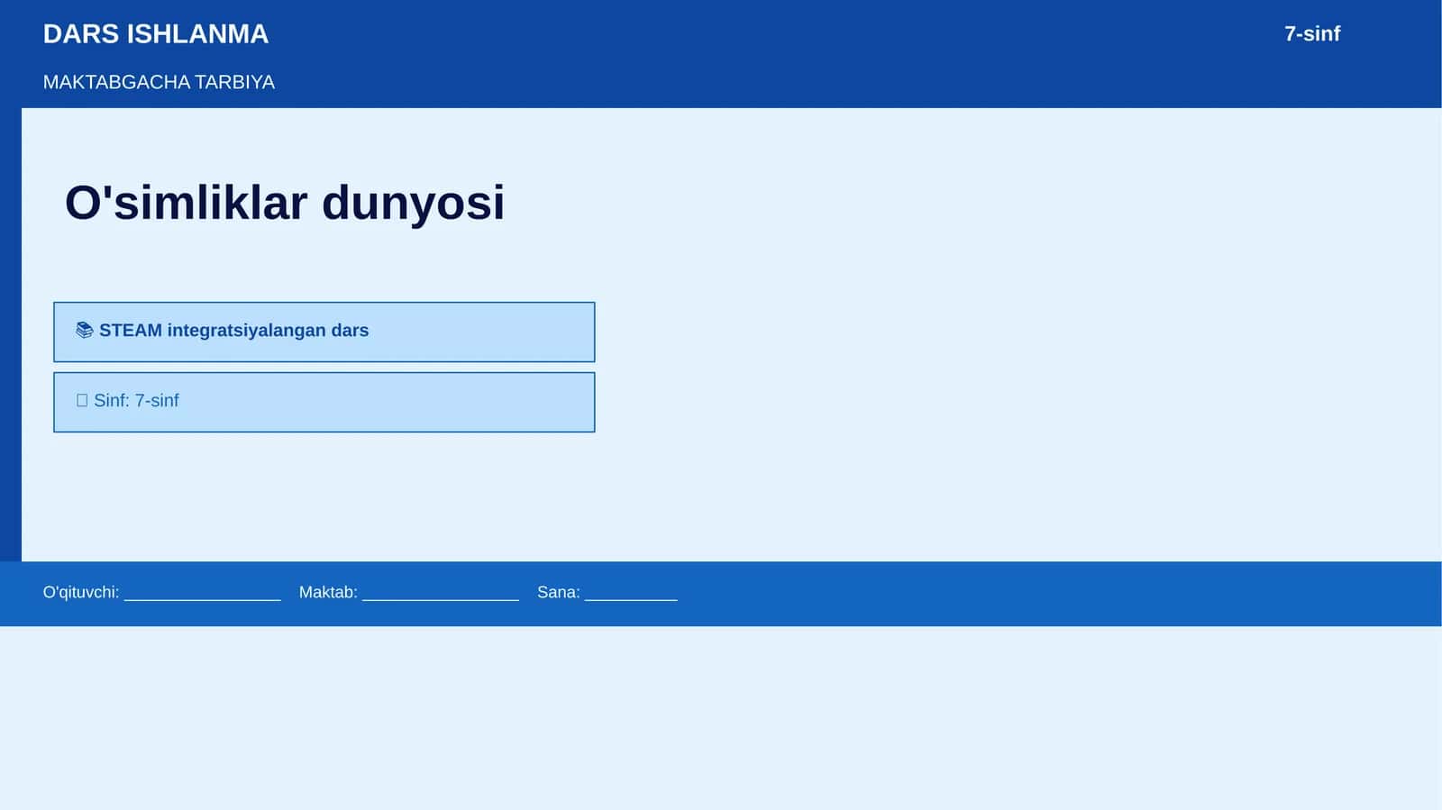 O'zbekiston Respublikasi umumiy o'rta ta'lim davlat standarti