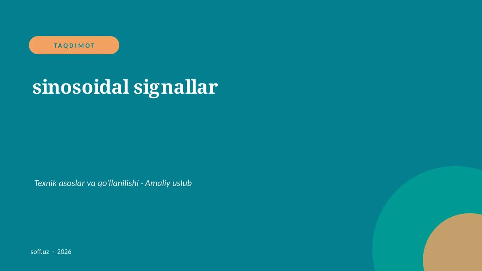 Sinosoidal signallar
