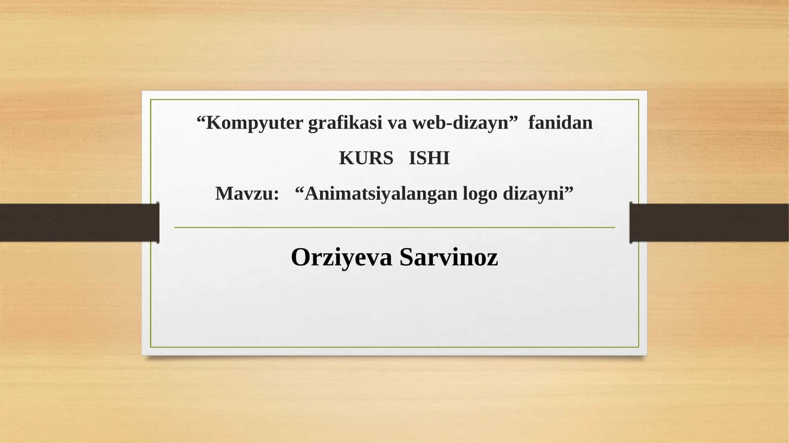 Kompyuter grafikasi va web-dizayn kursi