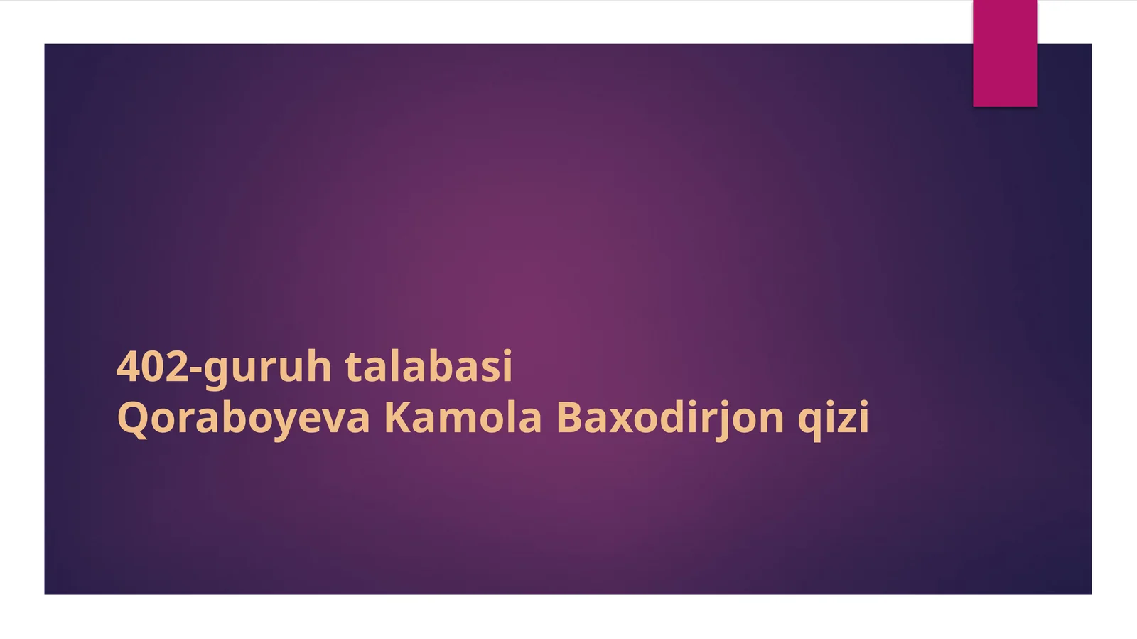 Mustaqil so’z turkumlarini takrorlash