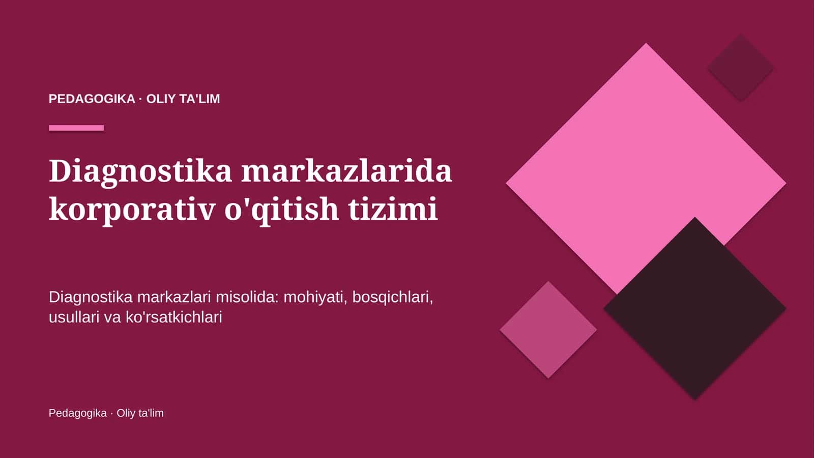 diagnostika markazlarida korporativ o'qitish tizimi 9460