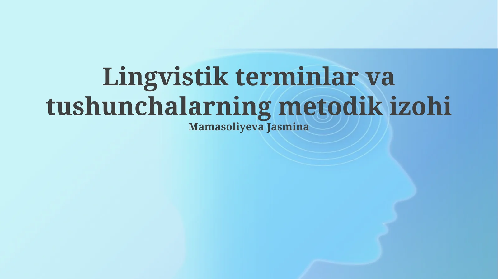 Lingvistik terminlar va tushunchalarning metodik izohi