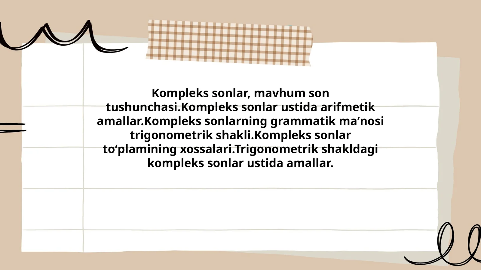 Kompleks sonlar