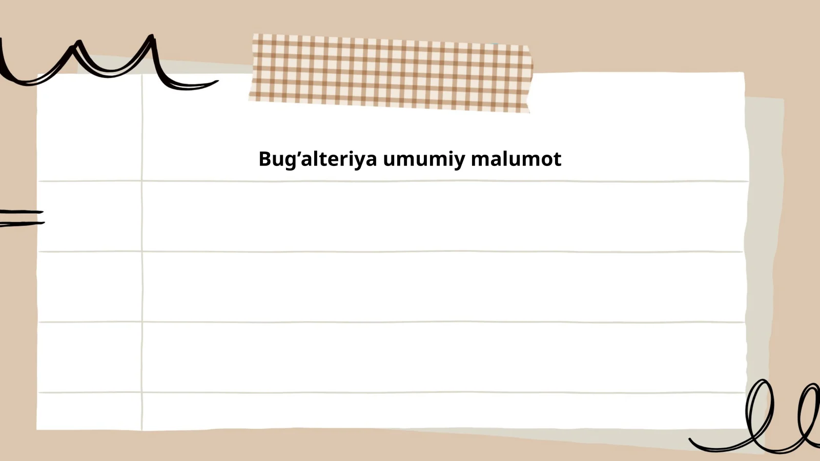 Bug’alteriya umumiy malumot