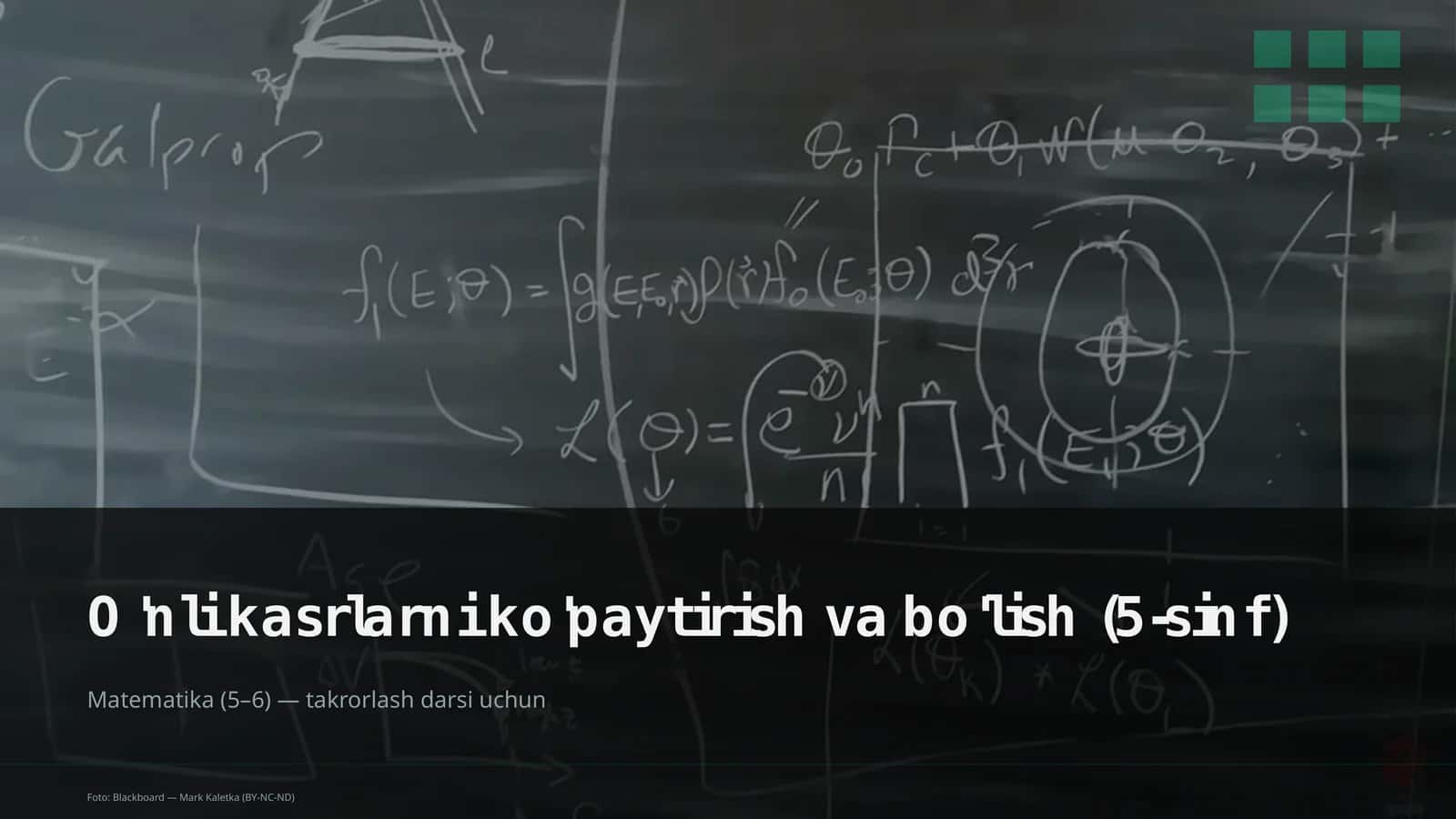 O'nli kasrlarni ko'paytirish va bo'lish (5-sinf)