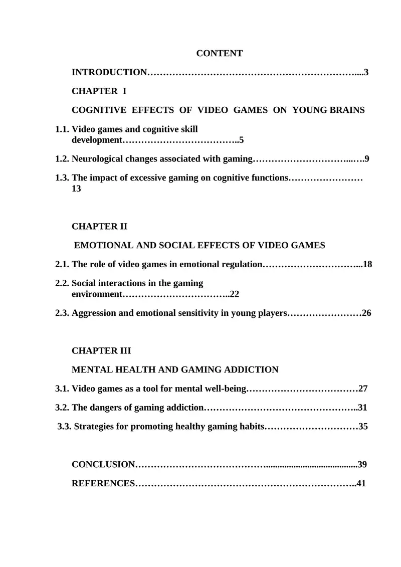 Video Games and Their Effects on Young Brains
