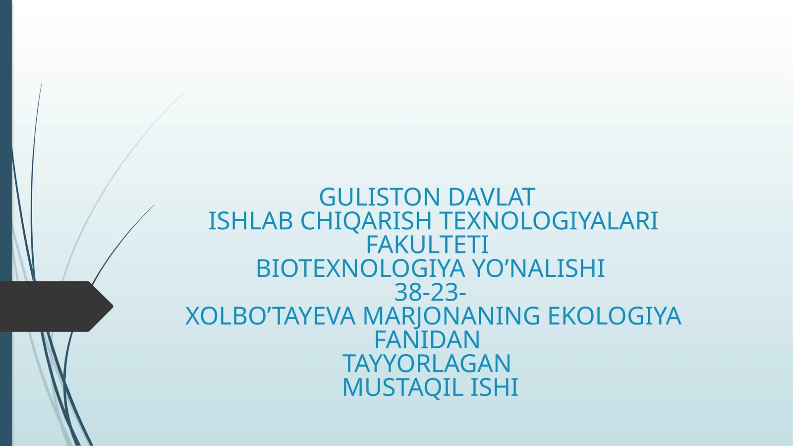 BIOSFERA HAQIDA TA’LIMOT
