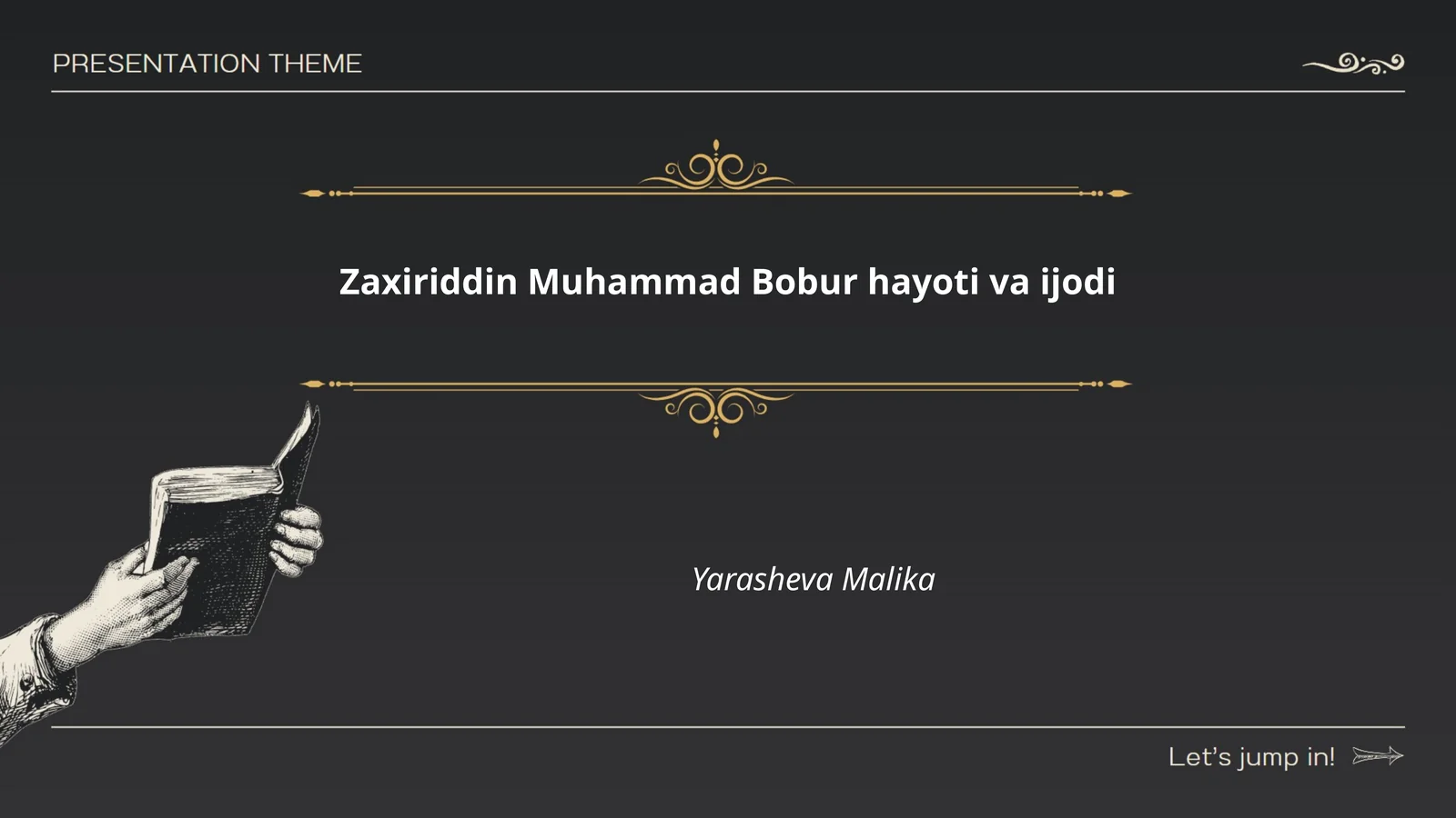 Zaxiriddin Muhammad Bobur hayoti va ijodi