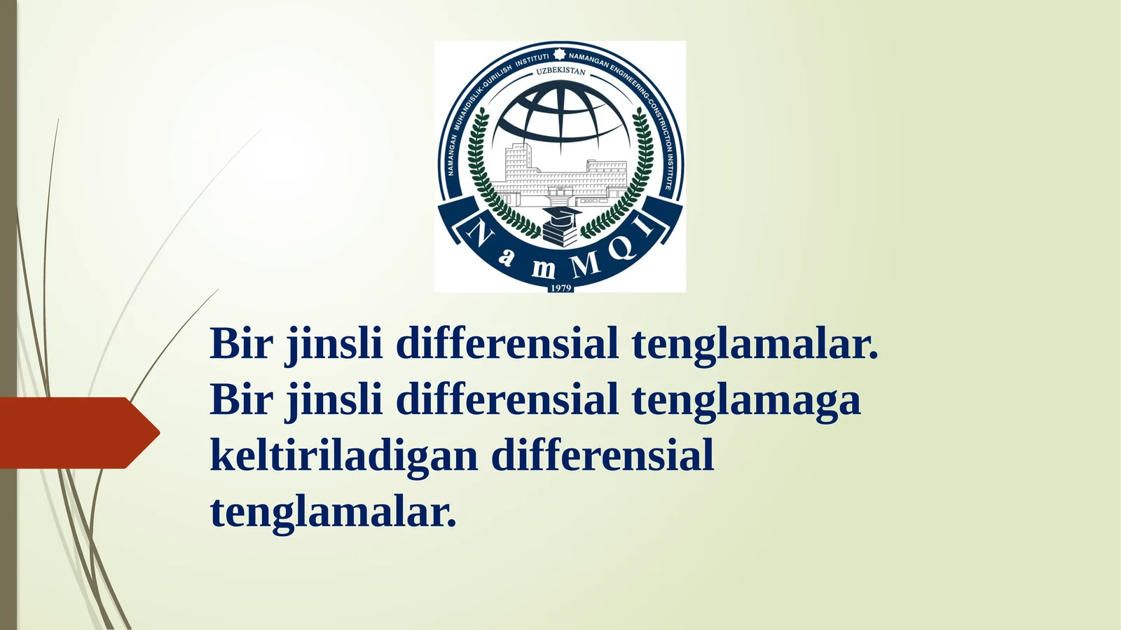 Bir jinsli differensial tenglamalar