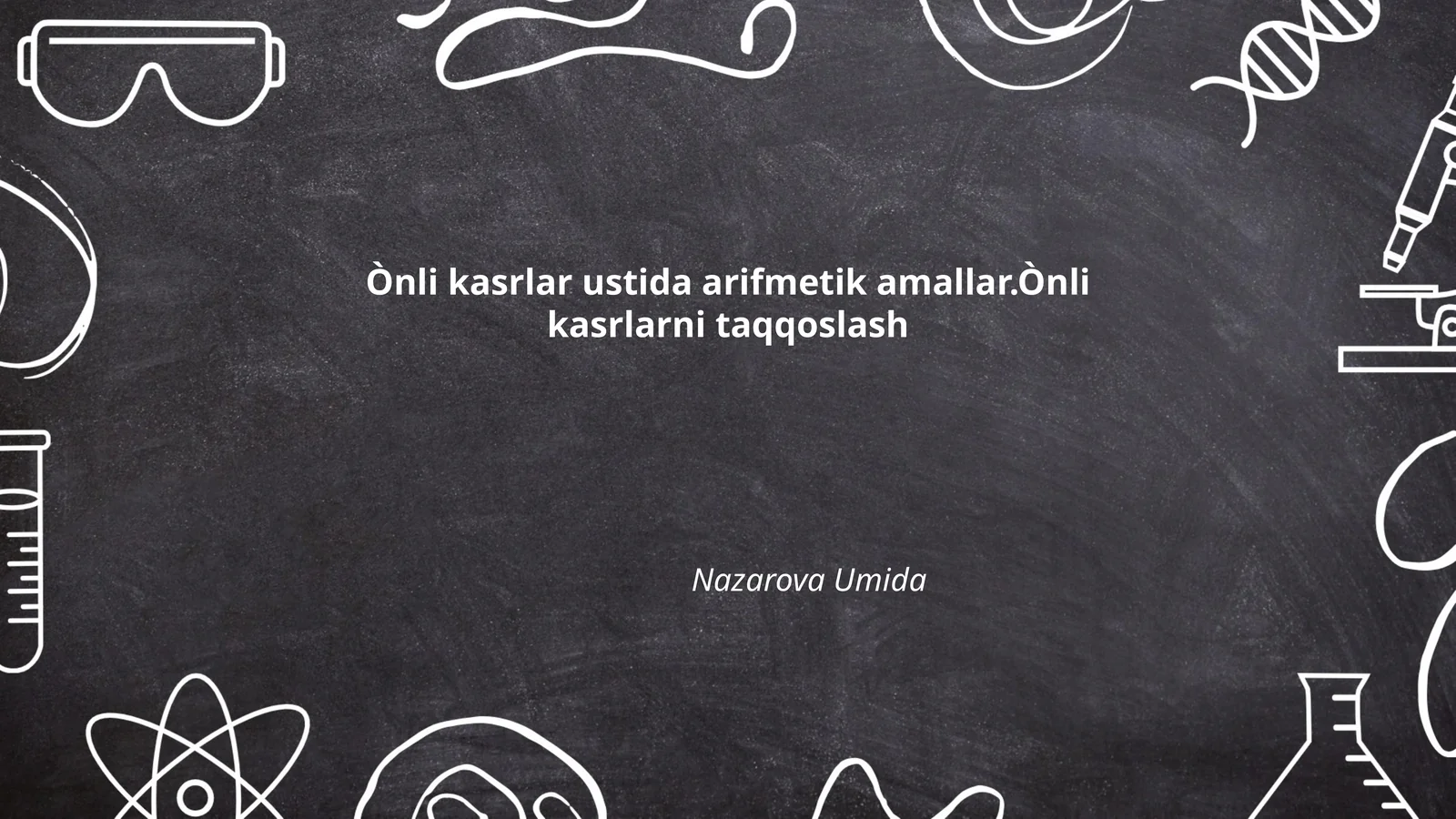 O'nli kasrlar ustida arifmetik amallar