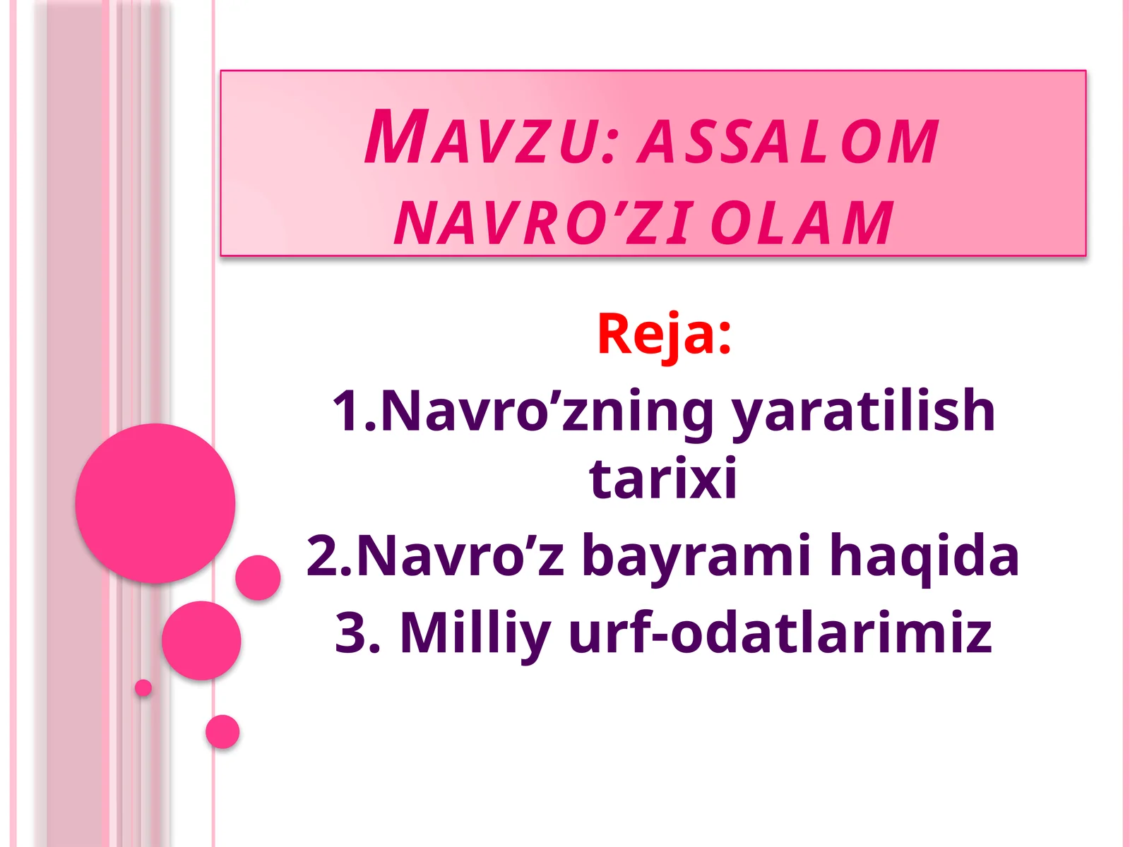 Navroʻz bayrami haqida
