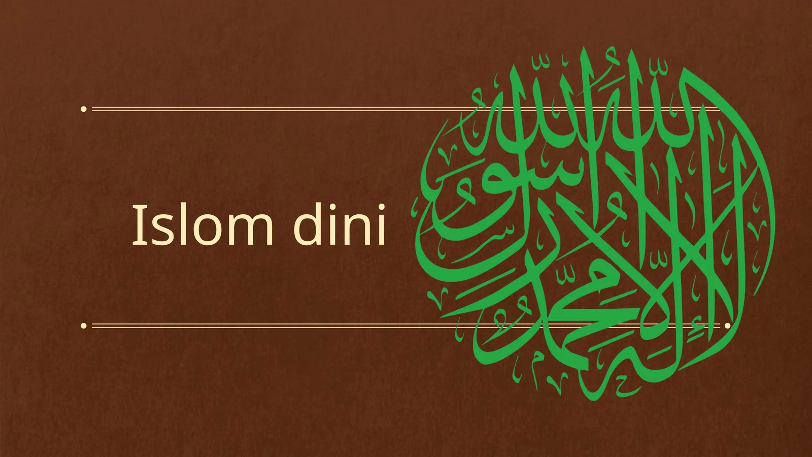 Islom dini